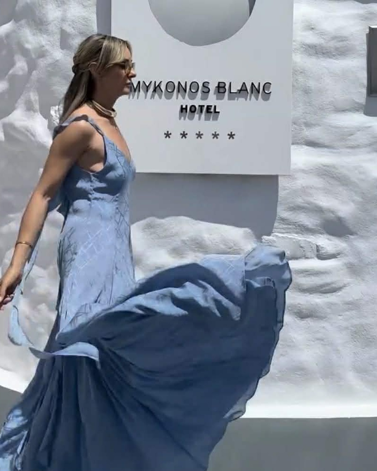 Elegant arrival portrait for a luxury hotel or villa campaign